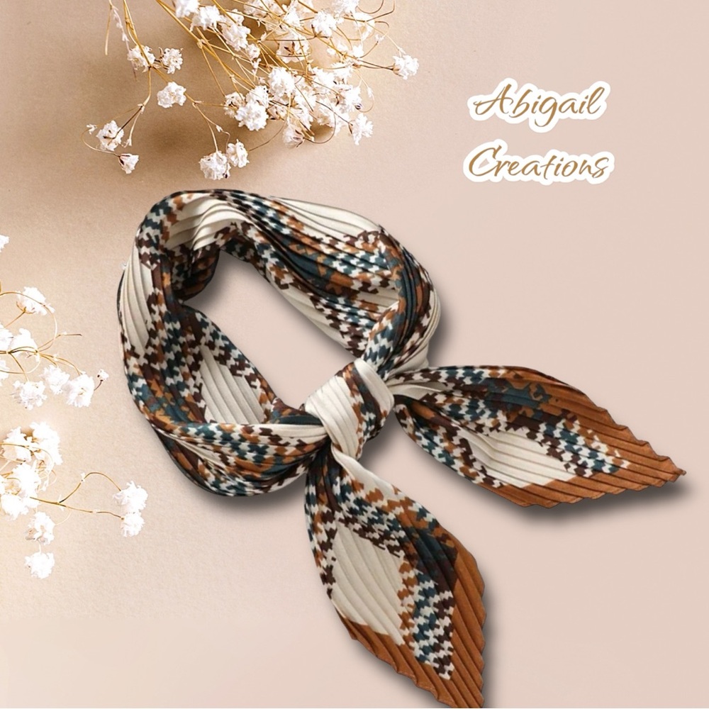 Abigail Creations Elegant Square Pleated Scarf